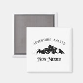 Adventure Awaits Vacation Travel New Mexico  マグネット (正面/裏面)