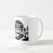 Adventure Awaits Van Life Art コーヒーマグカップ (正面右)