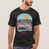 Adventure Awaits 🚗 | Vintage Road Trip T-Shirt Tシャツ (正面)