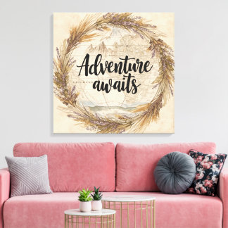 Adventure Awaits Wall Art | Travel and Wanderlust  キャンバスプリント
