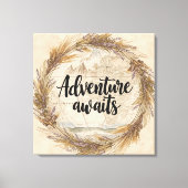 Adventure Awaits Wall Art | Travel and Wanderlust  キャンバスプリント (正面)