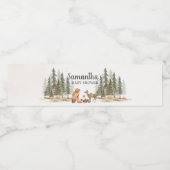 Adventure Awaits Woodland Baby Shower ペットボトルラベル (シングルラベル)