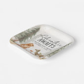 Adventure Awaits Woodland Baby Shower ペーパープレート (傾斜あり)