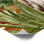 Adventure Awaits Woodland Baby Shower Welcome ポスター (角)