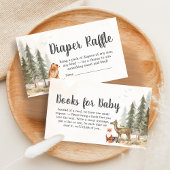 Adventure Awaits Woodland Shower Diaper Raffle エンクロージャーカード
