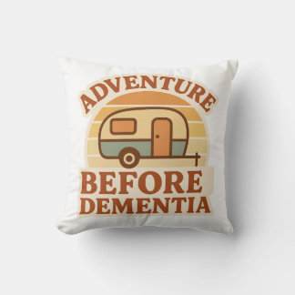 Adventure Before Dementia Retro Caravan Throw Pill クッション