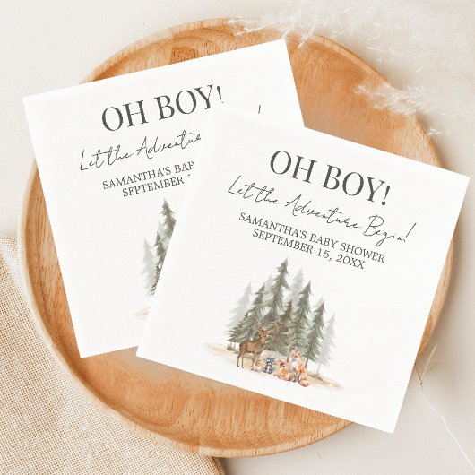 Adventure Begin Baby Shower スタンダードランチョンナプキン