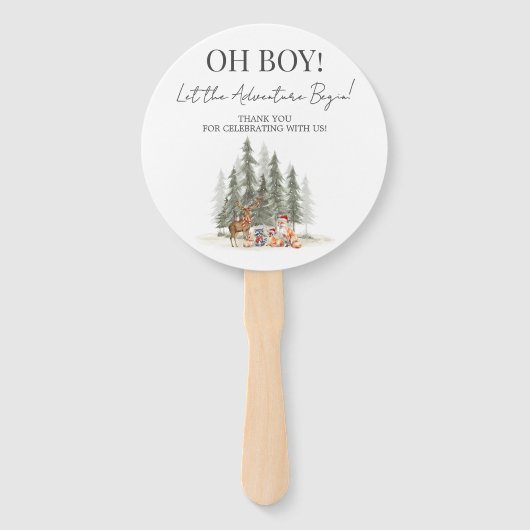 Adventure Begin Baby Shower ハンドファン (裏面)