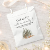 Adventure Begin Baby Shower フェイバーバッグ (クリップ留めされた状態)