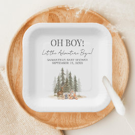Adventure Begin Baby Shower ペーパープレート
