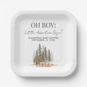 Adventure Begin Baby Shower ペーパープレート (正面)
