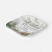 Adventure Begin Baby Shower Bear Woodland Forest ペーパープレート (傾斜あり)