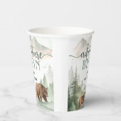 Adventure Begin Baby Shower Bear Woodland Forest 紙コップ (右)