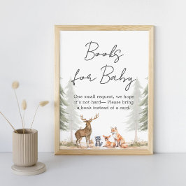Adventure Begin Baby Shower Books for Baby Sign ポスター