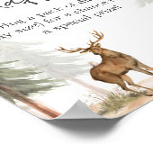 Adventure Begin Baby Shower Diaper Raffle Sign ポスター (角)