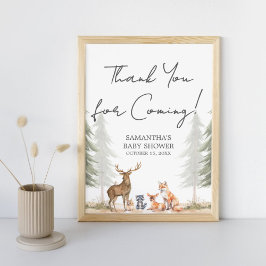 Adventure Begin Baby Shower Thank You Sign ポスター