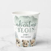 Adventure Begin Baby Shower Woodland Mountain 紙コップ (裏面)