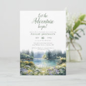 Adventure Begin Forest Lake Retirement Party Photo 招待状 (スタンド正面)