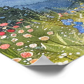 Adventure Begin Mountain Baby Shower Welcome Sign ポスター (角)