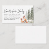 Adventure Begin Winter Baby Shower Book for Baby エンクロージャーカード (正面/裏面)