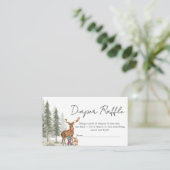 Adventure Begin Winter Baby Shower Diaper Raffle エンクロージャーカード (スタンド正面)