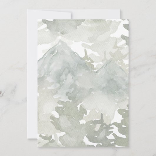 Adventure Begin Woodland Animals Baby Shower 招待状 (裏面)