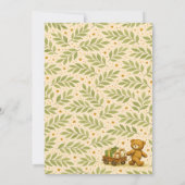 Adventure Begin Woodland Bear Sage Greenery 招待状 (裏面)