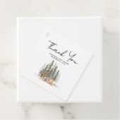 Adventure Begin Woodland Winter Baby Shower Square フェイバータグ (インサイチュ)