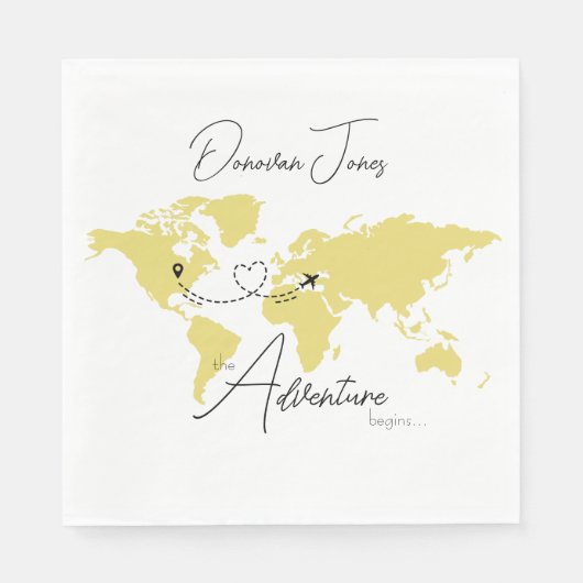 Adventure Begins College Graduation Party スタンダードランチョンナプキン (正面)