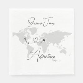 Adventure Begins College Graduation Party スタンダードランチョンナプキン