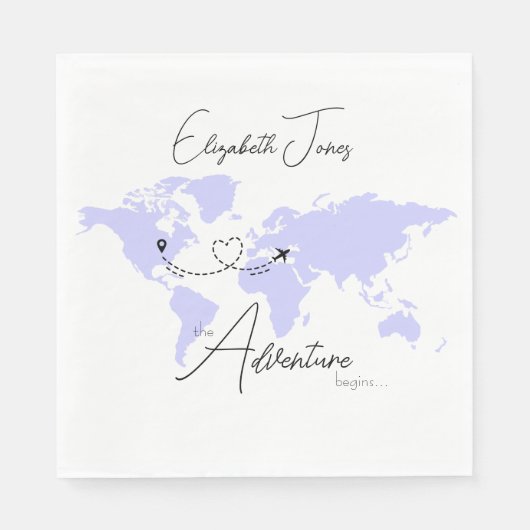 Adventure Begins College Graduation Party スタンダードランチョンナプキン (正面)