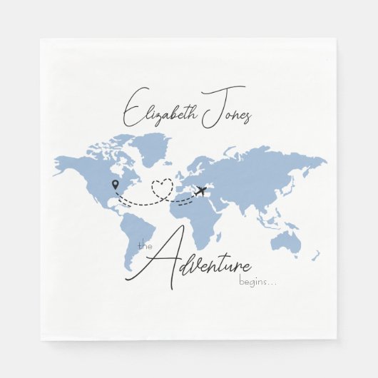 Adventure Begins College Graduation Party スタンダードランチョンナプキン (正面)