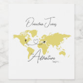 Adventure Begins College Graduation Party ワインラベル (シングルラベル)