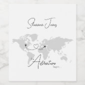 Adventure Begins College Graduation Party ワインラベル (シングルラベル)