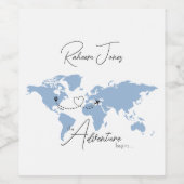 Adventure Begins College Graduation Party ワインラベル (シングルラベル)