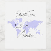 Adventure Begins College Graduation Party ワインラベル (シングルラベル)