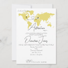 Adventure Begins College Graduation Party 招待状