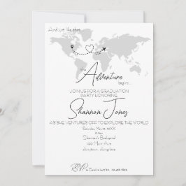 Adventure Begins College Graduation Party 招待状