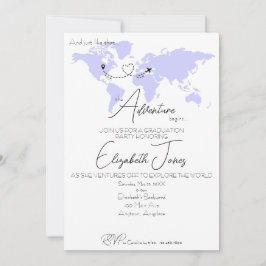 Adventure Begins College Graduation Party 招待状