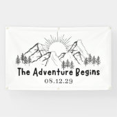 Adventure Begins Just Married Banner 横断幕 (横)