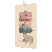 Adventure Begins Travel Sign Post Wilderness カーエアーフレッシュナー (左)