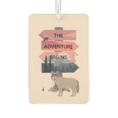 Adventure Begins Travel Sign Post Wilderness カーエアーフレッシュナー (裏面)