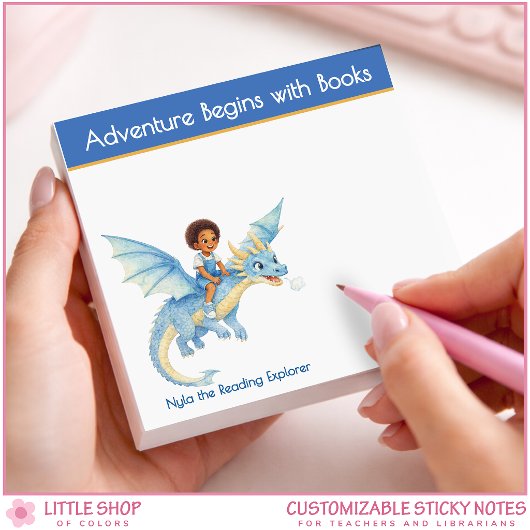 Adventure Begins with a Book Personalized Book Lov ポストイット