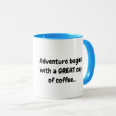 Adventure Begins with Coffee マグカップ (正面右)