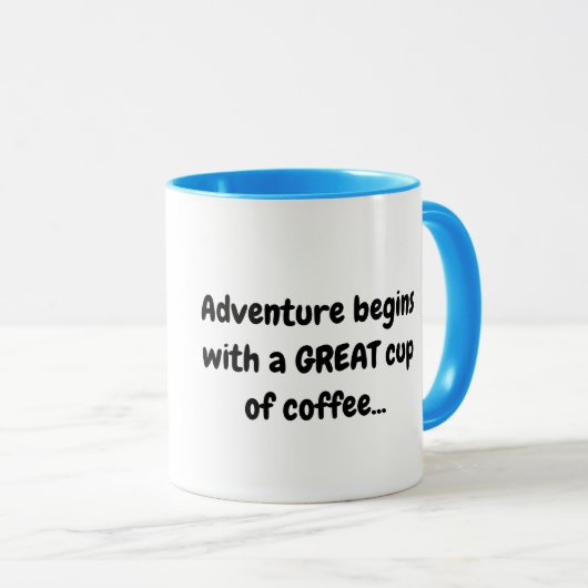 Adventure Begins with Coffee マグカップ (正面右)