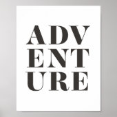 Adventure Black and White Kids Room Decor ポスター (正面)