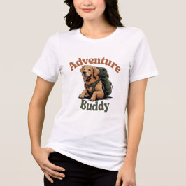 Adventure Buddy Golden Retriever Hiking Dog Women  トライブレンドＴシャツ