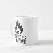 Adventure Campfire Firewood Flame Outdoors Graphic コーヒーマグカップ (正面左)
