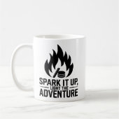 Adventure Campfire Firewood Flame Outdoors Graphic コーヒーマグカップ (左)