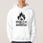 Adventure Campfire Firewood Flame Outdoors Graphic パーカ (正面)